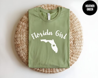 Florida Girl Shirt, Sunshine State, Beach Lover, Florida State, Florida Vacation, Coastal Style, Summer Vacation, Palm Tree,Florida Souvenir