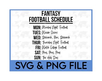 Fantasy Football SVG, Football Schedule, Funny Football PNG, Football Champion, Fantasy League, Football Season,Digital Sports,League Trophy