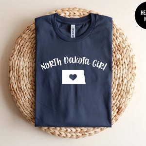North Dakota Girl Shirt, North Dakota Gift, Womens North Dakota Tee, North Dakota University, North Dakota Love, Bison State,Fargo Bismarck