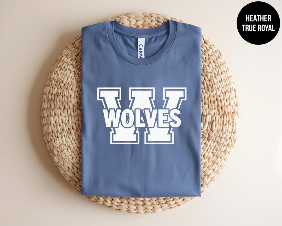 Wolves Mascot Shirt, Wolves Football Tee, Wolves Cheer Mom T-shirt ...