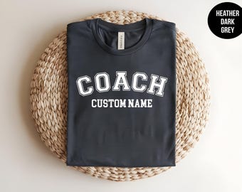 Custom Coach Shirt, Personalized Coach, Custom Sports, Sport Lover, Volleyball Coach Name, Custom Football, Baseball Coach, Gift For Trainer