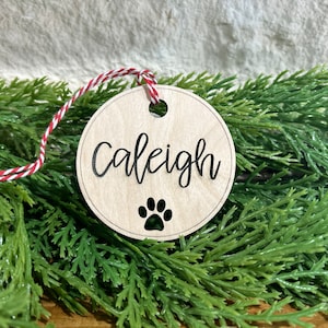 Round Stocking Tags Personalized, Boho Stocking Name Tags, Custom Stocking Tags, Engraved Wood Christmas Tag, Gift Tag, Christmas Stocking