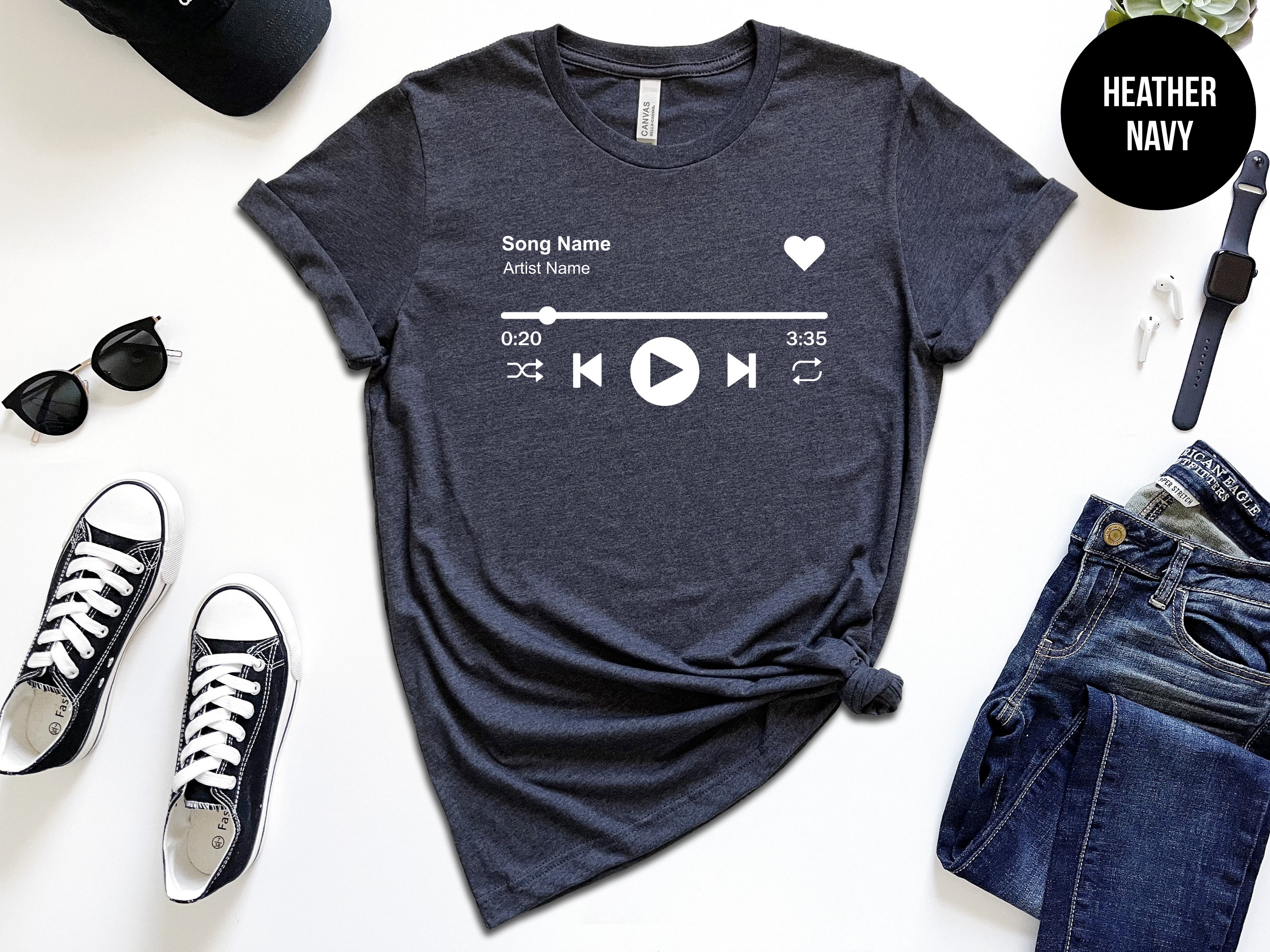 Custom Playlist Shirt, Custom Song Lyrics, Favorite Song Gifts
