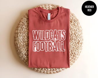 Wildcat Football, Lets Go Wildcats Shirt, School Mascot, Custom Wildcat Tee, Wildcat Cheer, Wildcat Volleyball, Wildcat Basketball, Game Day