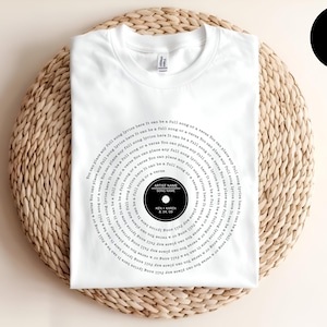Any Song Lyrics Personalized Shirt, Custom Song Lyrics T-shirt, Favorite Song Gifts, Personalized Song, Custom Printing, Music Teacher Tee