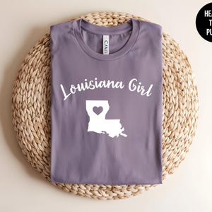 Louisiana Girl Shirt, Southern Belle Tee, Mardi Gras Apparel, Cajun Pride T-Shirt image 1