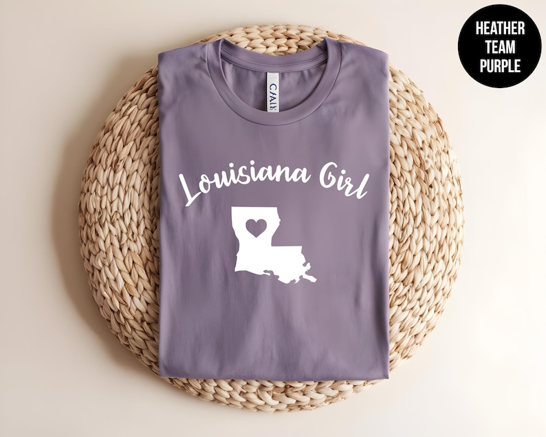 Louisiana Girl Shirt, Southern Belle Tee, Mardi Gras Apparel, Cajun Pride T-Shirt image 1