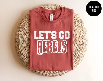Rebels Mascot Shirt, Rebels Volleyball, Rebels Football Tee, School Spirit, Rebels School, Custom Rebel Parent, Rebels Cheer, Rebel Baseball