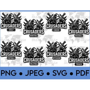 High School, Pep Rally, Go Crusaders PNG, Crusader Mascot JPEG, Christian School, Custom Crusader Baseball, Crusader Football, School Spirit