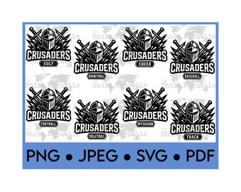 High School, Pep Rally, Go Crusaders PNG, Crusader Mascot JPEG, Christian School, Custom Crusader Baseball, Crusader Football, School Spirit