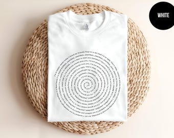 Any Song Lyrics Personalized Shirt, Custom Song Lyrics T-shirt, Favorite Song Gifts, Personalized Song, Custom Printing, Music Teacher Tee