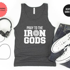 Iron Gods, Lift Heavy, Muscle Tank, Weightlifting Shirt, Hardest Worker, Bodybuilding Apparel, Fitness Tee, Strength Training, Crossfit Tank