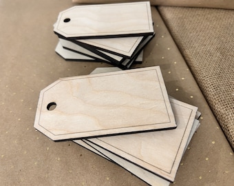 Bulk Unfinished Wood Tag, Wholesale Wood Tag Blank, Blank Wood Tags, Wooden Tag Blanks, DIY Craft Blanks, DIY Wood Crafts, Tags for Handmade