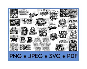 High School, Bobcat Custom, Bobcat Mascot, Bobcat Volleyball, Bobcat SVG, Bobcat Football PNG, Custom Bobcat, Bobcat Cheer,Bobcat Basketball