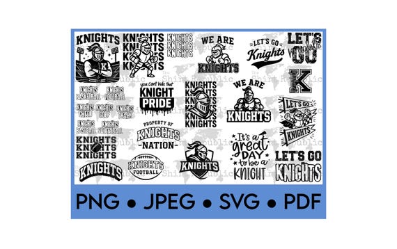 High School, Pep Rally, Knight Volleyball, Custom Knights SVG, Knight Football, Knight Basketball, Knight Baseball PNG, Knight Cheer Squad