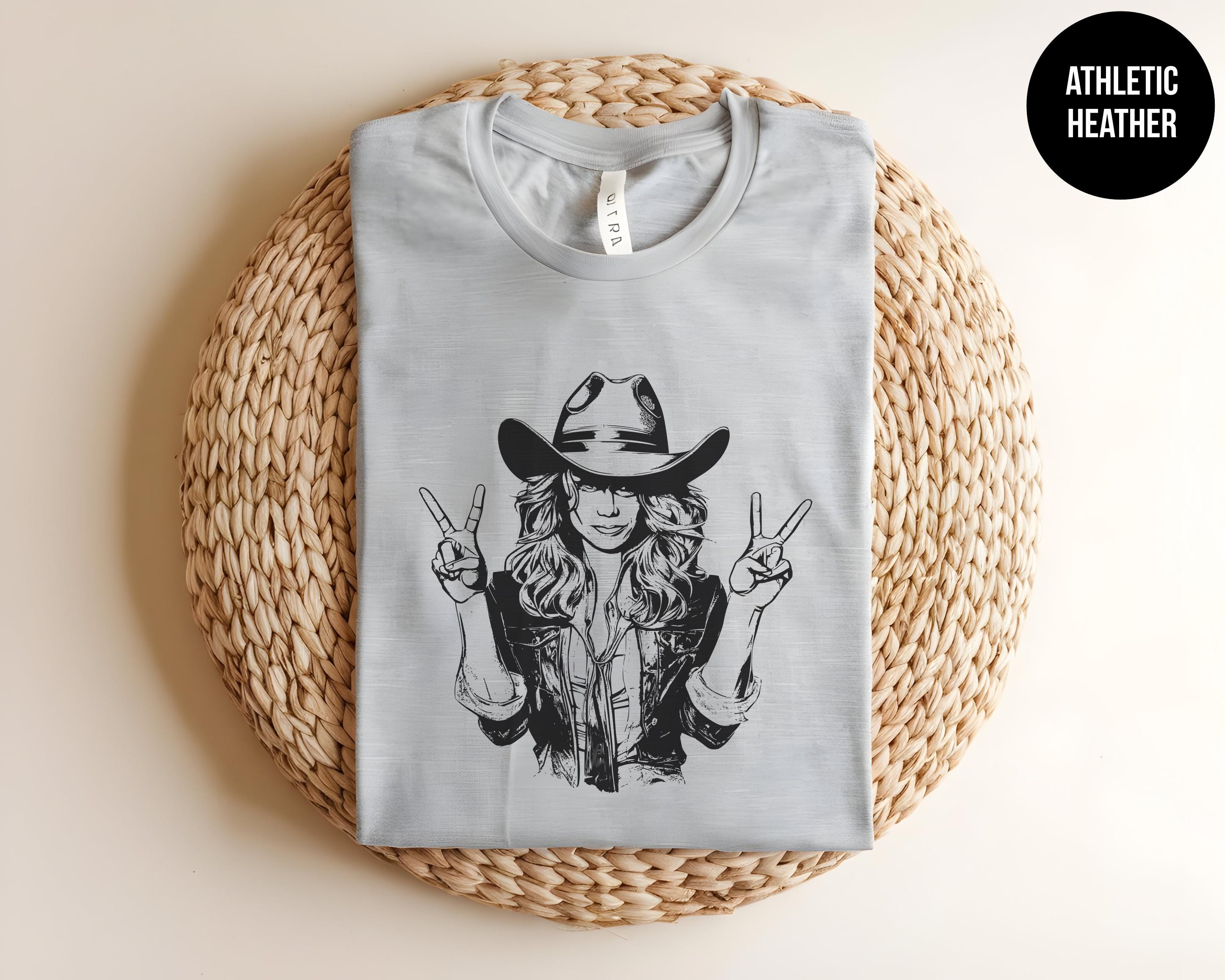 T-shirt Femme Carnaval Cowgirl - Manches Longues, Style Vintage Country - Pour Automne, Randonnée, Voyage
