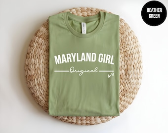 Maryland Girl Shirt, Maryland State, Maryland Gift, Womens Maryland Tee, Maryland University, Maryland Digital, Maryland Football,East Coast