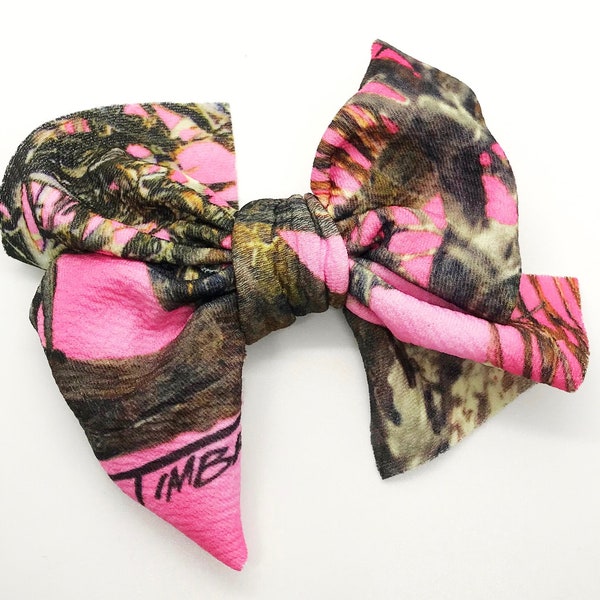 Pink Camo Bow Etsy