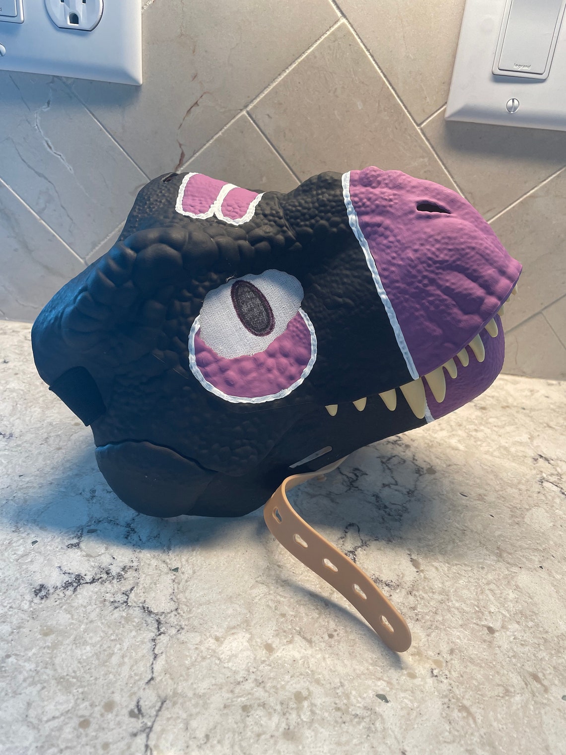 Painted Dino mask ON SALE Etsy