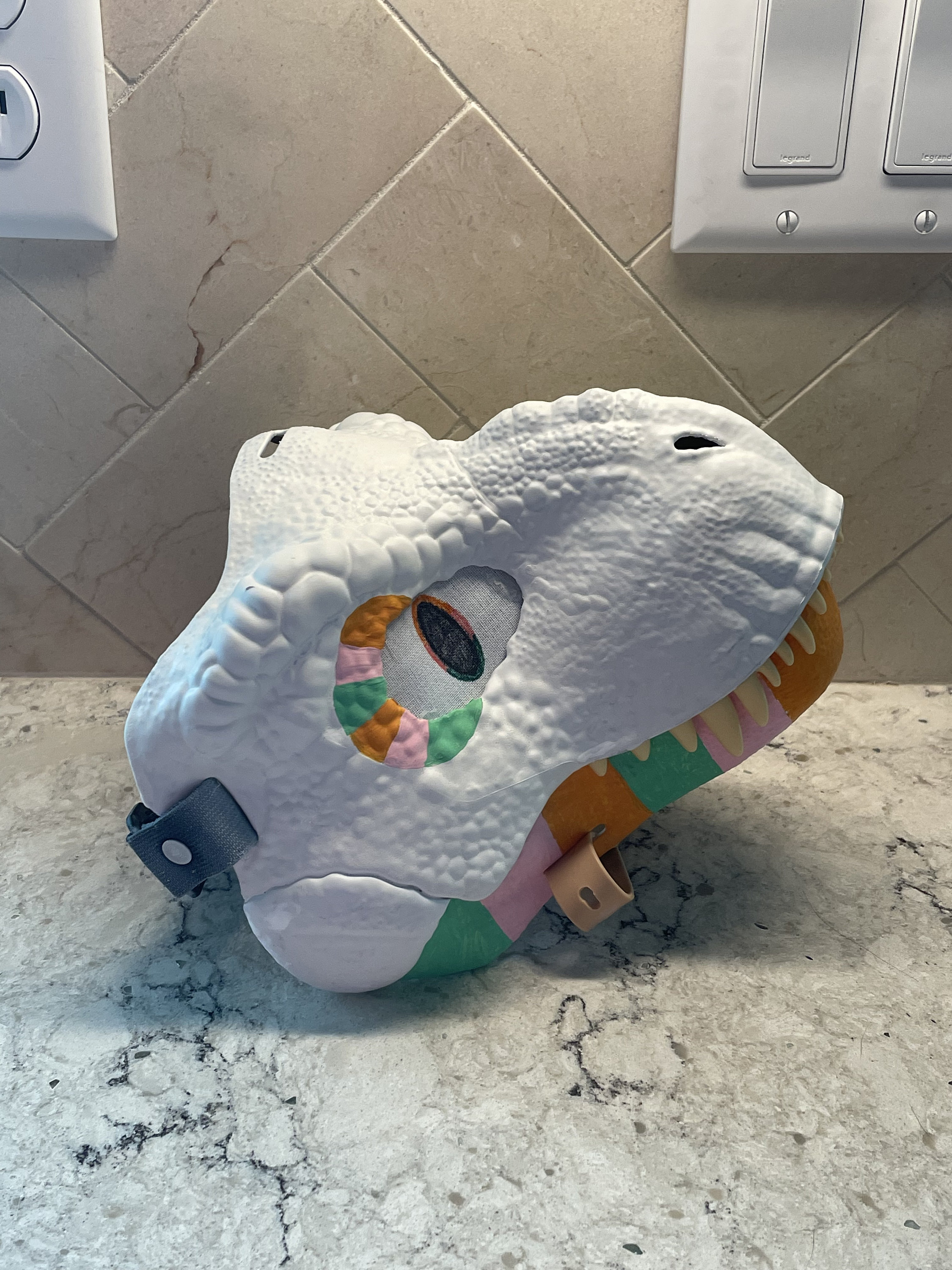 Painted Dino mask ON SALE Etsy