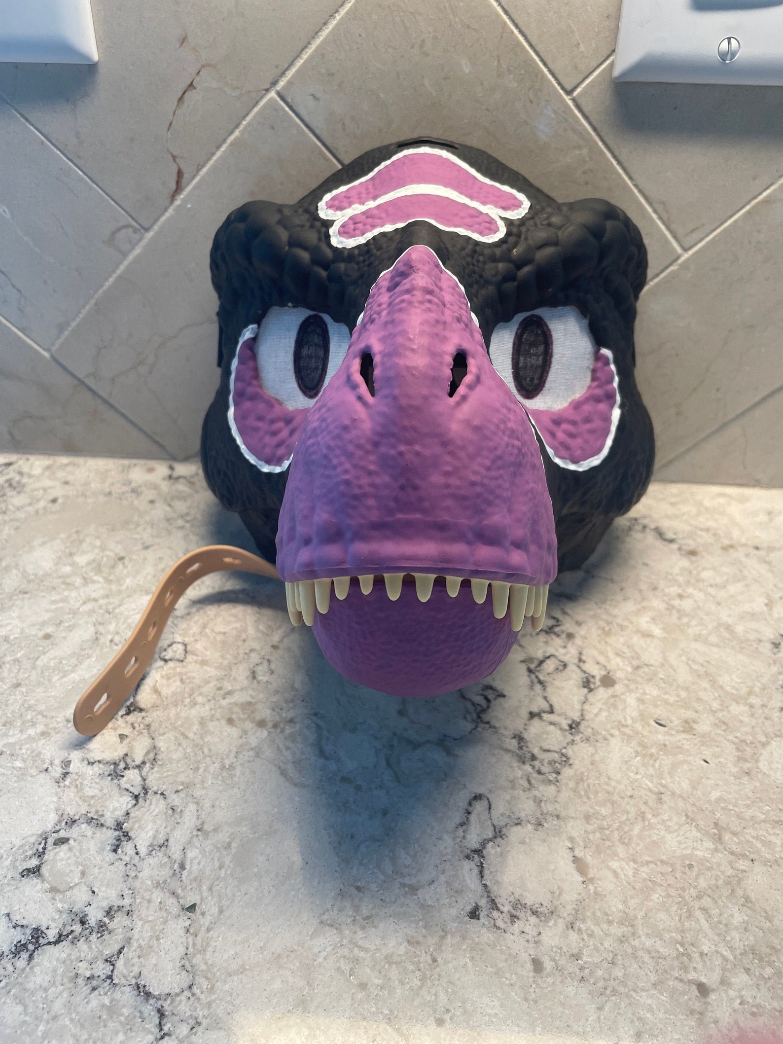 Painted Dino mask ON SALE Etsy