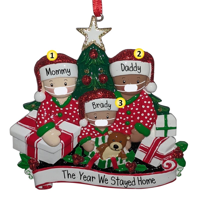 Mixed Race Ornament Covid19 Personalized Christmas Etsy
