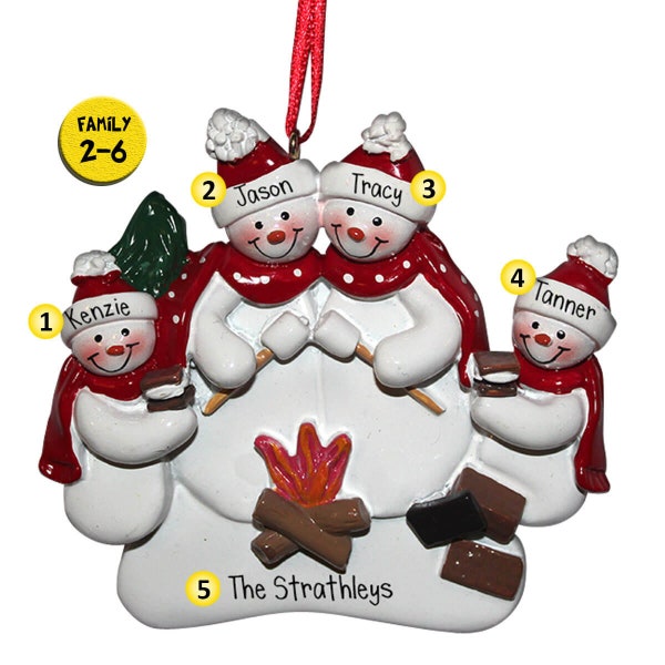 Personalized Couple Camping Christmas Ornament