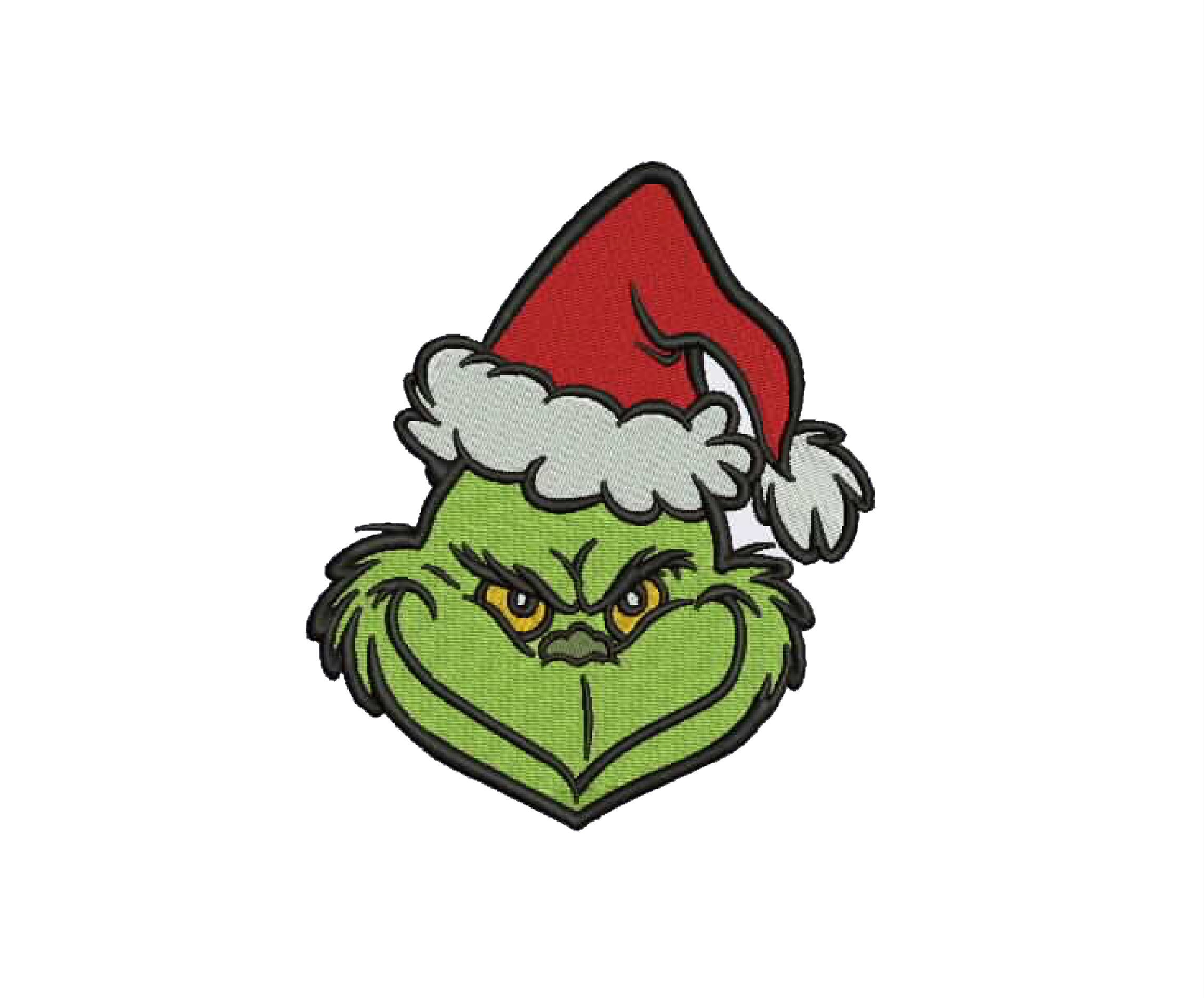 Grinch Face Machine Embroidery Pattern. 4x4 & 5x7. Etsy