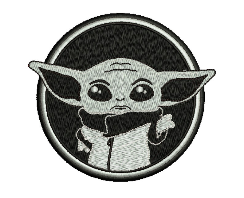 Baby Yoda Machine Embroidery Pattern. 4x4 & 5x7. Etsy