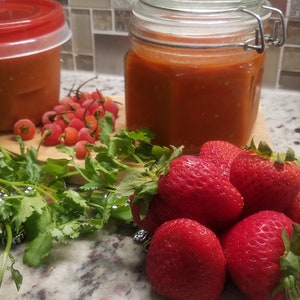 Guyanese hot pepper sauce. Authentic and deliciously hot. 16.5 fl. Or 2 cups