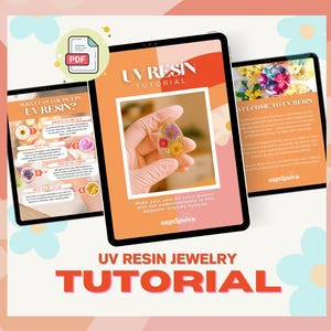 UV Resin Jewelry Tutorial, Pressed Flower Pendant & Earring DIY (Digital Download)