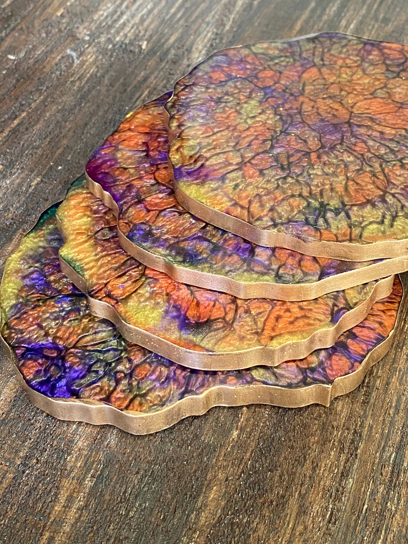 Set of coasters Retro Home Decor Resin Coasters Four Etsy