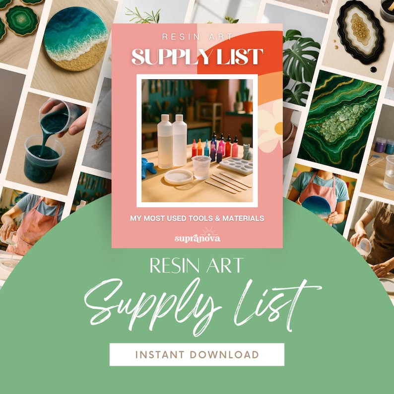 Resin Example List Resin Art Supply List PDF | Beginner Resin Shopping Guide | Epoxy Resin ...