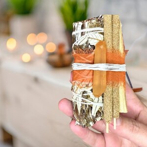 Yerba Santa Smudge Smoke Cleansing Bundle, Energy Cleanse, Palo Santo w/ Incense, Sage Alternative, New Home Sage Kit, Metaphysical Gift