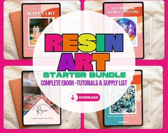Resin Art Starter Bundle | Beginner Epoxy Resin Ebook + Tutorials | Complete Resin Guide PDF | Digital Download