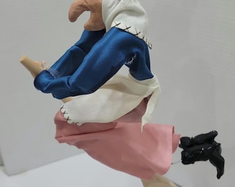 Bruja de cocina hecha a mano, Baba Yaga, protectora, buena suerte