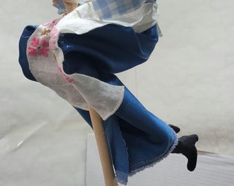 Bruja de cocina hecha a mano, Baba Yaga, protectora, buena suerte