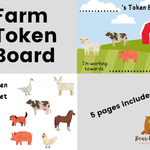 Farm Token Board/ Economy for Autism, Behavior Management, ABA (RBTs and BCBAs), Parents, OTs, SLPs