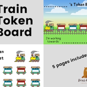 Train Token Board/ Behavior Chart for ABA, Parents, BCBA, RBT