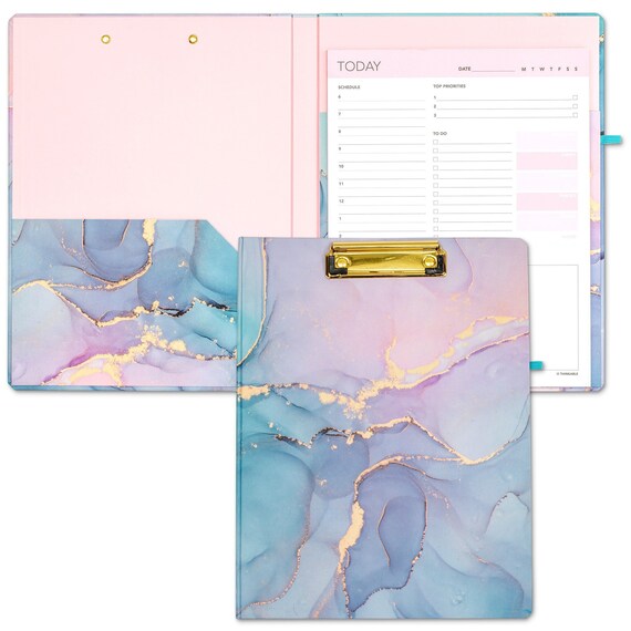 Buy Clipboard Folder With To Do List Notepad Blue Pastel Online In India Etsy