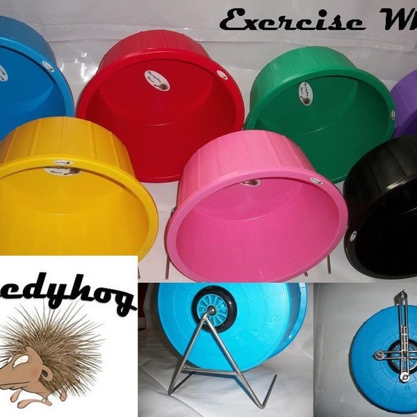 Speedyhog Grande roue d'exercice pour hérisson pygmée africain de 40,6 cm - Roue à seau silencieuse - Roue d'exercice pour rat