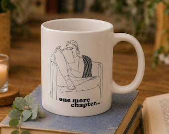 One More Kapitel Becher, lustige Buch-Liebhaber-Becher, Leser Geschenk, Leseratte Bücherwurm Kaffeetasse, Lese-Marathon Becher, gemütliche Leseratte Becher, Geschenk für Leser