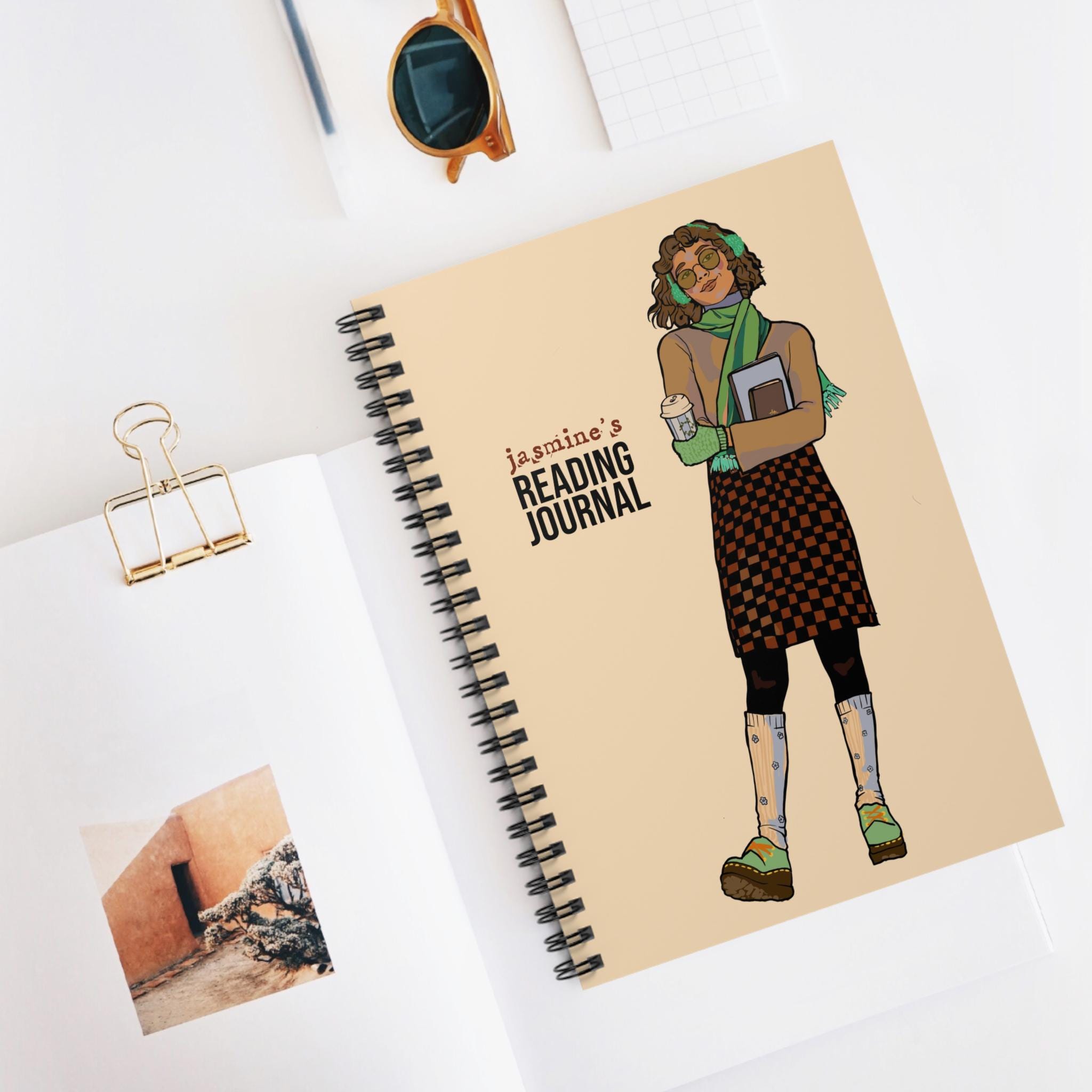 Personalized Reading Journal, 2026 Book Tracker, Cozy Book Lover Gift