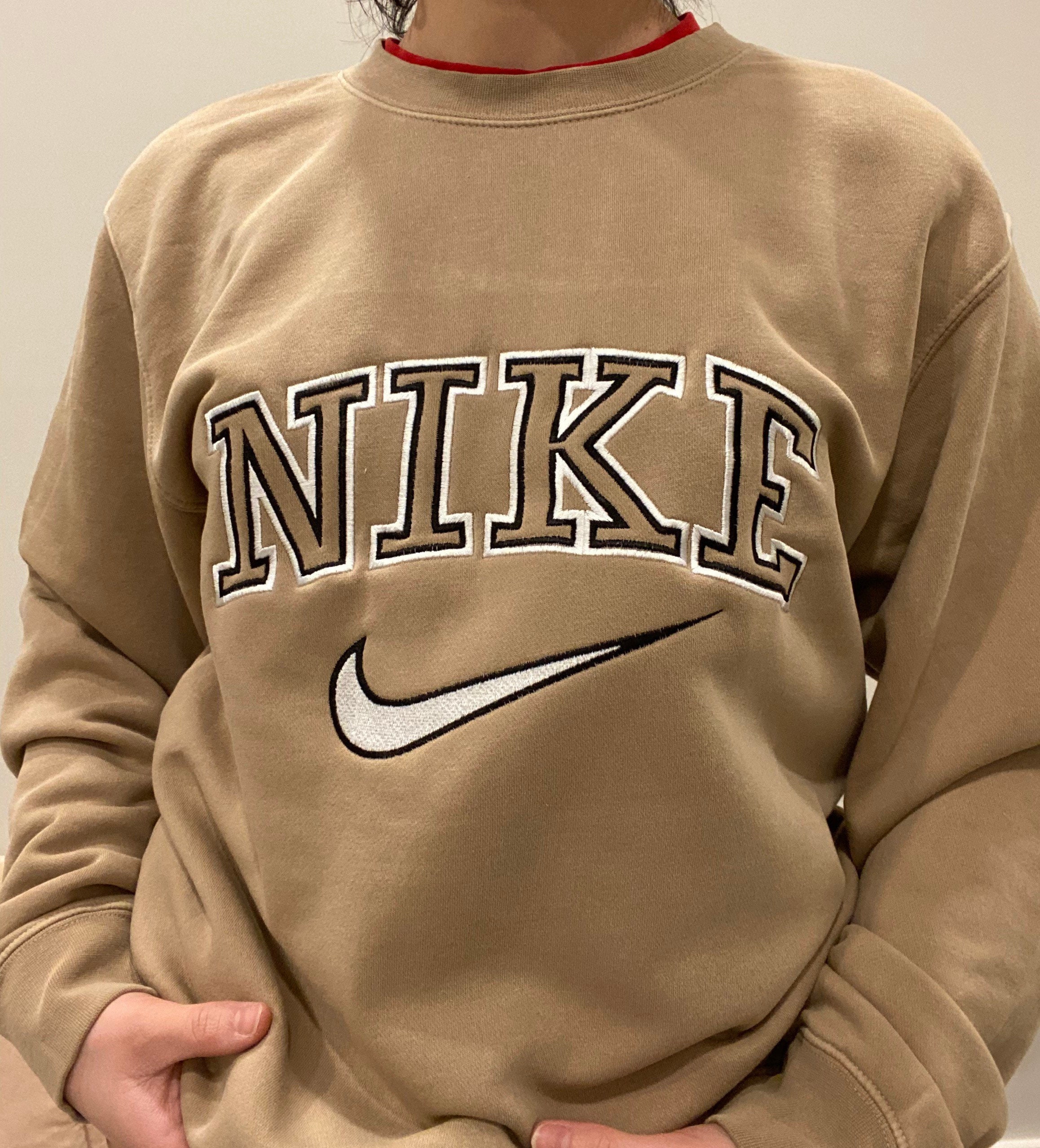 Nike Crewneck Nike sweatshirt Oversized Embroidered | Etsy