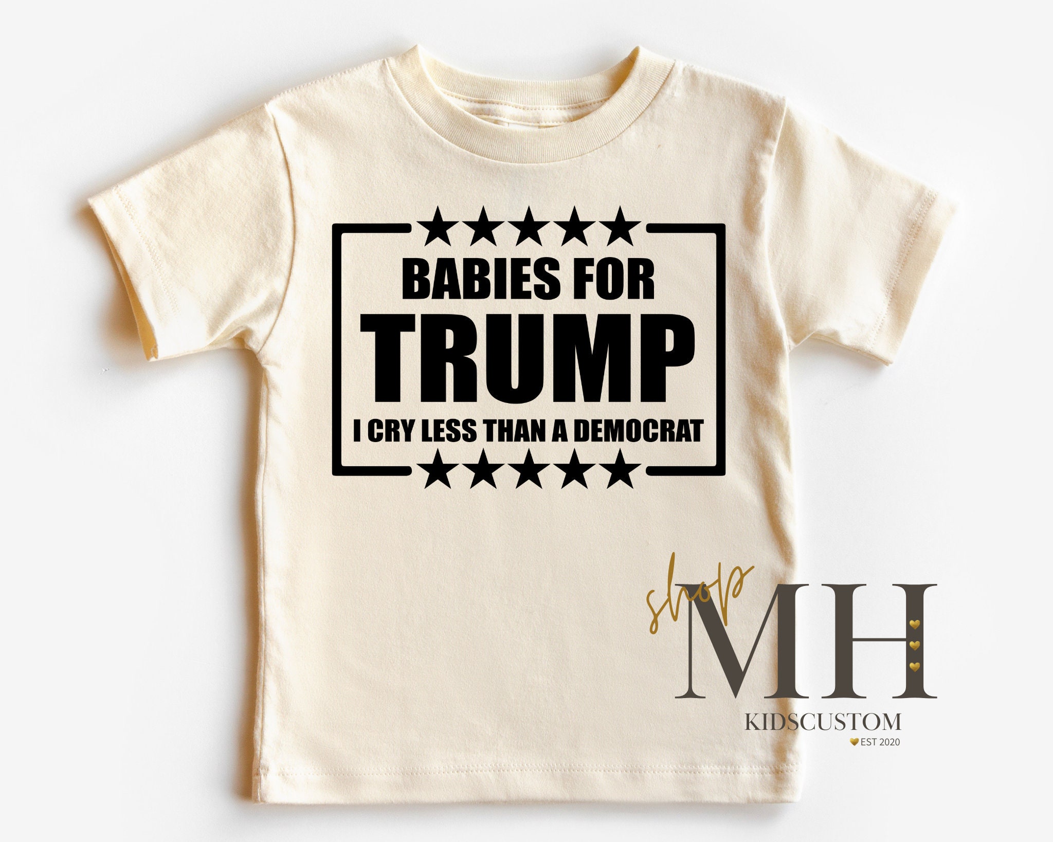 Babies For Trump Shirt, Patriotic Kids T-shirt, Election 2024 Shirt, USA Trump Tee, Trump Shirt, Boys Toddler Natural Tee, Gift For Kids