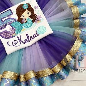 Mermaid Birthday Shirt, Mermaid birthday tutu, Mermaid Birthday Outfit, Mermaid Under The Sea Party, Mermaid Birthday Party, Gift for Girl