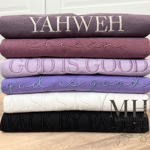 Embroidered Christian Shirt, God Is Good, Jesus Is King, Yahweh, Christian Apparel, Christian Shirts, Adult unisex Tee, Christian Gift