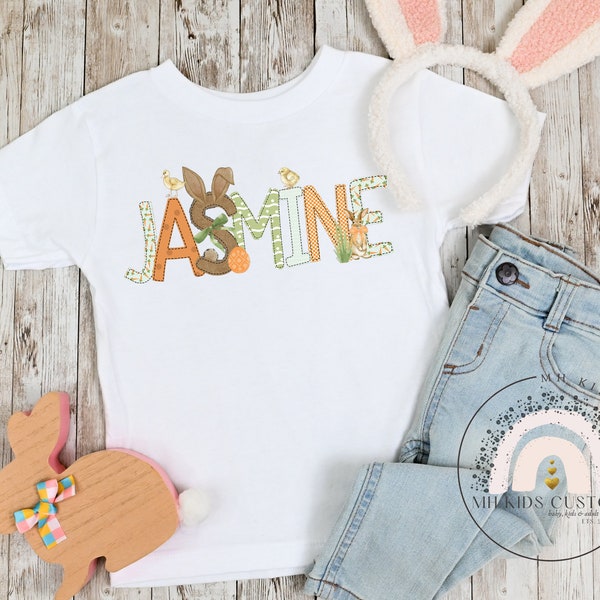 Personalized Easter Name Shirt, Custom Kids Easter Name Shirt, Monogram Easter shirt, Kids Toddler Easter Shirt, Easter Basket Stuffer