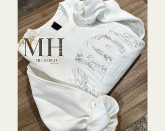 Custom Embroidered Bride Sweatshirt, Personalized Last Name Sweatshirt, Bride Of Christ Sweatshirt, Engagement Sweatshirt, Gift For Bride