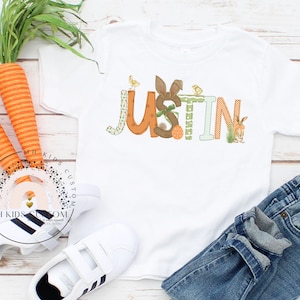 Personalized Easter Name Shirt, Custom Kids Easter Name Shirt, Kids Easter Monogram shirt, Kids Toddler Easter Shirt, Kids Easter Gift